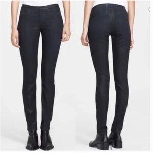 Helmut Lang Mortar Pull-On Coated Skinny Jeans